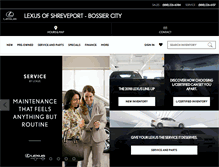 Tablet Screenshot of lexusofshreveport.com